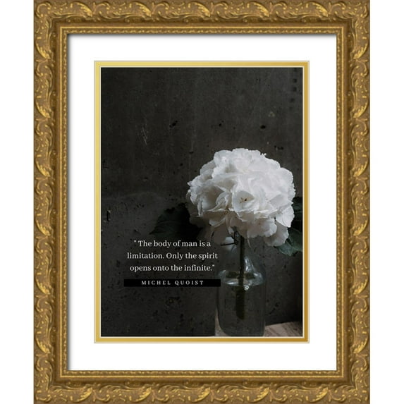 ArtsyQuotes 15x18 Gold Ornate Wood Framed with Double Matting Museum Art Print Titled - Michel Quoist Quote: The Body of Man