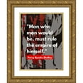 thumbnail image 1 of ArtsyQuotes 15x18 Gold Ornate Wood Framed with Double Matting Museum Art Print Titled - Percy Bysshe Shelley Quote: Rule the Empire, 1 of 4