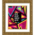 thumbnail image 1 of ArtsyQuotes 15x18 Gold Ornate Wood Framed with Double Matting Museum Art Print Titled - Yoda Quote: There is No Try, 1 of 4