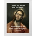 thumbnail image 1 of ArtsyQuotes 15x18 White Modern Wood Framed Museum Art Print Titled - Bible Verse Quote John 14:6, El Greco - Christ, 1 of 4