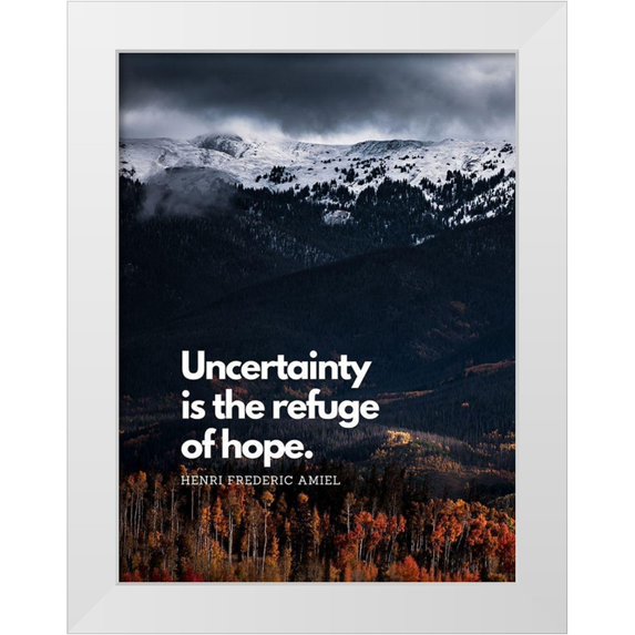 ArtsyQuotes 15x18 White Modern Wood Framed Museum Art Print Titled - Harry Finlay Quote: Every Mountain