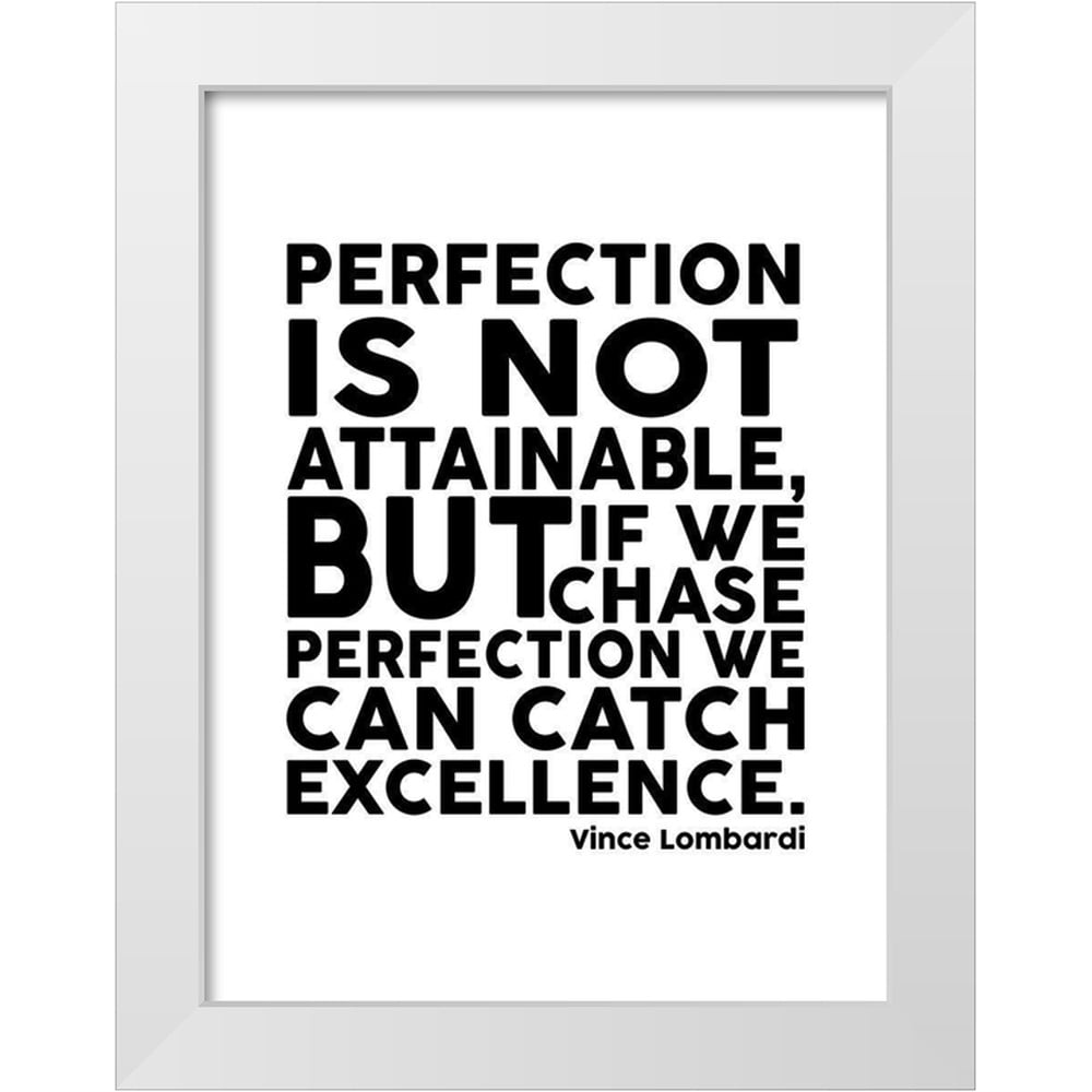 Vince Lombardi Quote Black Text on White Canvas Print