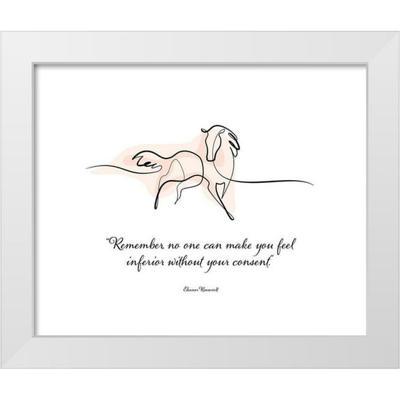 ArtsyQuotes 17x15 White Modern Wood Framed Museum Art Print Titled - Eleanor Roosevelt Quote: Consent