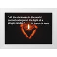 thumbnail image 1 of ArtsyQuotes 18x13 White Modern Wood Framed Museum Art Print Titled - Saint Francis of Assisi Quote: Single Candle, 1 of 4