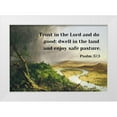 thumbnail image 1 of ArtsyQuotes 18x14 White Modern Wood Framed Museum Art Print Titled - Bible Verse Quote Psalm 37:3, Thomas Cole - View from Mount Holyoke, 1 of 4