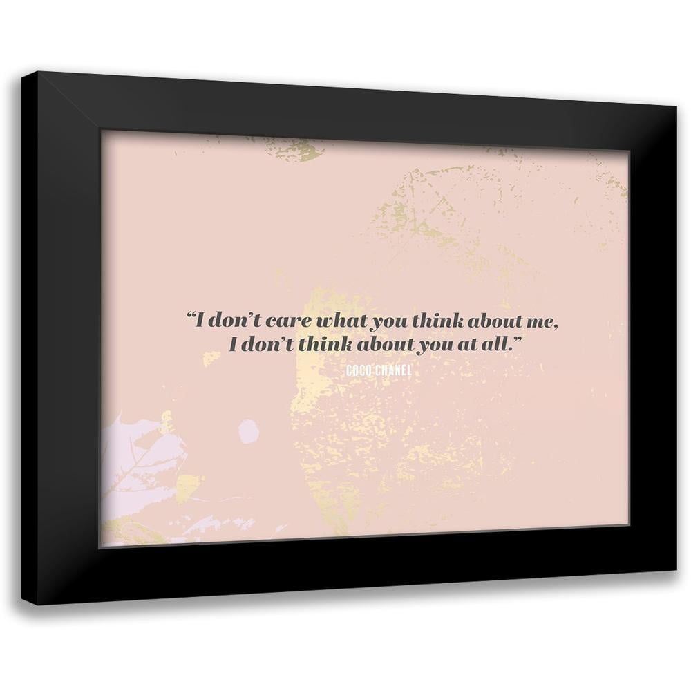 ArtsyQuotes 14x12 White Modern Wood Framed Museum Art Print Titled - Coco  Chanel Quote: I Dont Care 
