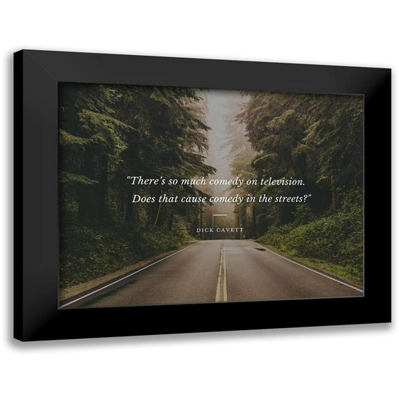 ArtsyQuotes 18x15 Black Modern Framed Museum Art Print Titled - Dick Cavett Quote: Comedy in the Streets