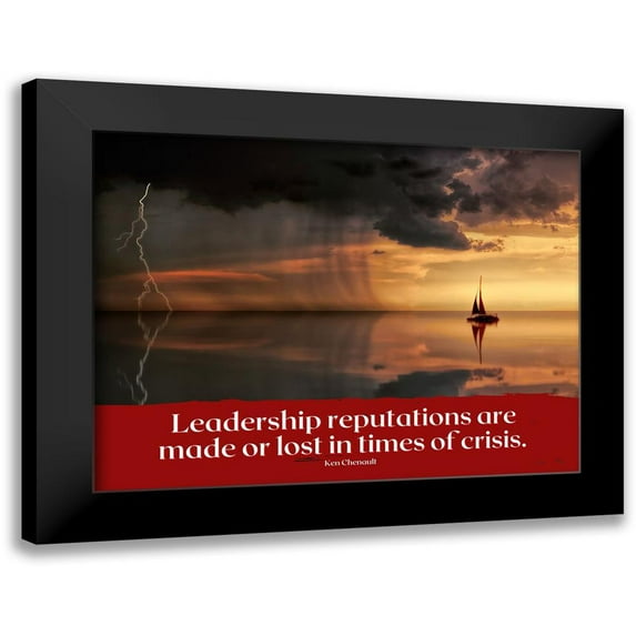 ArtsyQuotes 18x15 Black Modern Framed Museum Art Print Titled - Ken Chenault Quote: Leadership Reputations