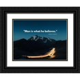 thumbnail image 1 of ArtsyQuotes 18x15 Black Ornate Wood Framed with Double Matting Museum Art Print Titled - Anton Chekhov Quote: Believe, 1 of 4