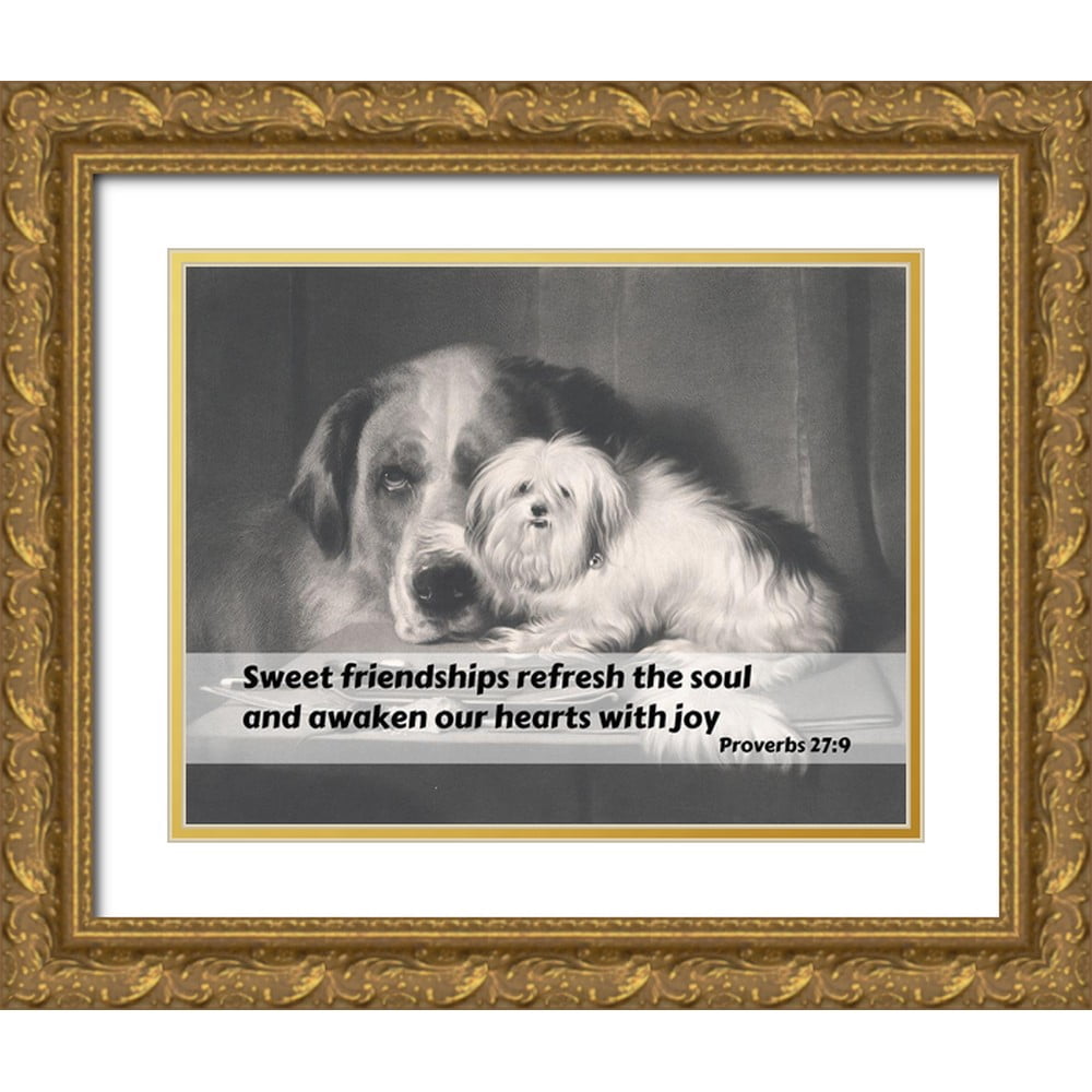 ArtsyQuotes 18x15 Gold Ornate Wood Framed with Double Matting Museum Art Print Titled - Bible ...