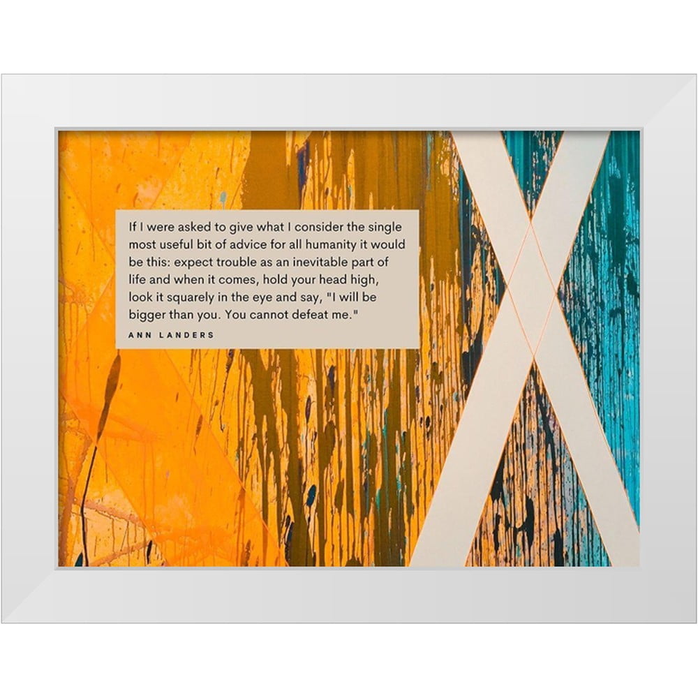 ArtsyQuotes 18x15 White Modern Wood Framed Museum Art Print Titled ...