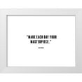 thumbnail image 1 of ArtsyQuotes 18x15 White Modern Wood Framed Museum Art Print Titled - John Wooden Quote: Masterpiece, 1 of 4