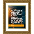 thumbnail image 1 of ArtsyQuotes 19x24 Gold Ornate Wood Framed with Double Matting Museum Art Print Titled - Jim Rohn Quote: Success is Nothing, 1 of 4