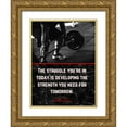thumbnail image 1 of ArtsyQuotes 19x24 Gold Ornate Wood Framed with Double Matting Museum Art Print Titled - Robert Tew Quote: The Struggle, 1 of 4