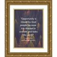 thumbnail image 1 of ArtsyQuotes 19x24 Gold Ornate Wood Framed with Double Matting Museum Art Print Titled - Thomas Edison Quote: Opportunity Missed, 1 of 4