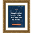 thumbnail image 1 of ArtsyQuotes 19x24 Gold Ornate Wood Framed with Double Matting Museum Art Print Titled - Vince Lombardi Quote: Wanting to Win, 1 of 4
