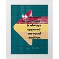thumbnail image 1 of ArtsyQuotes 19x24 White Modern Wood Framed Museum Art Print Titled - Sir Isaac Newton Quote: Equal Reaction, 1 of 4
