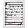 thumbnail image 1 of ArtsyQuotes 19x24 White Modern Wood Framed Museum Art Print Titled - Thomas Jefferson Quote: Luck, 1 of 4