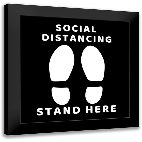 ArtsyQuotes 20x20 Black Modern Framed Museum Art Print Titled - Artsy Quotes Quote: Stand Here