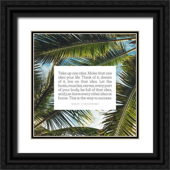 ArtsyQuotes 20x20 Black Ornate Wood Framed with Double Matting Museum Art Print Titled - Swami Vivekananda Quote: Dream of It