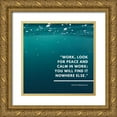 thumbnail image 1 of ArtsyQuotes 20x20 Gold Ornate Wood Framed with Double Matting Museum Art Print Titled - Dmitri Mendeleev Quote: Look for Peace, 1 of 4
