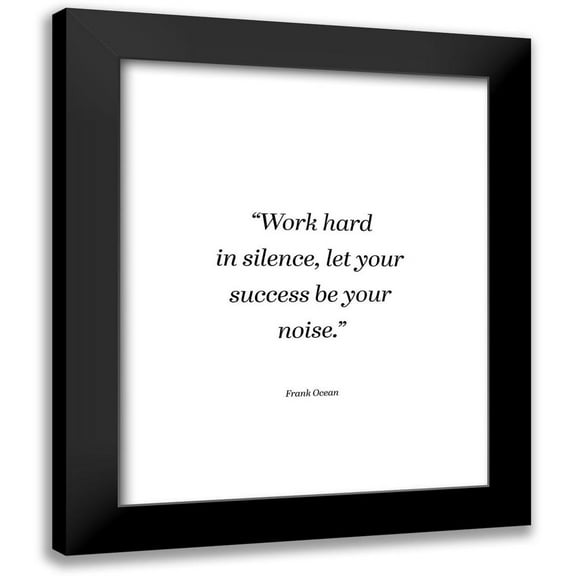 ArtsyQuotes 20x24 Black Modern Framed Museum Art Print Titled - Frank Ocean Quote: Let Your Success