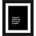 thumbnail image 1 of ArtsyQuotes 20x24 Black Ornate Wood Framed with Double Matting Museum Art Print Titled - Aristotle Quote: Quality, 1 of 4