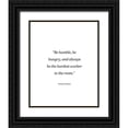 thumbnail image 1 of ArtsyQuotes 20x24 Black Ornate Wood Framed with Double Matting Museum Art Print Titled - Dwayne Johnson Quote: Be Humble, 1 of 4