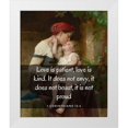 thumbnail image 1 of ArtsyQuotes 20x24 White Modern Wood Framed Museum Art Print Titled - Bible Verse Quote 1 Corinthians 13:4, Leon Brazile Perrault, Mother with Child, 1 of 4