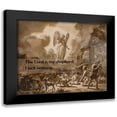 thumbnail image 1 of ArtsyQuotes 23x20 Black Modern Framed Museum Art Print Titled - Bible Verse Quote Psalm 23:1, Adriaen van de Velde, The Angel Appearing to the Shepherds, 1 of 5