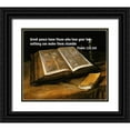 thumbnail image 1 of ArtsyQuotes 23x20 Black Ornate Wood Framed with Double Matting Museum Art Print Titled - Bible Verse Quote Psalm 119:165, Vincent van Gogh - Still Life with Bible, 1 of 4