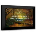 thumbnail image 1 of ArtsyQuotes 24x18 Black Modern Framed Museum Art Print Titled - Bible Verse Quote Matthew 5:8, John Atkinson Grimshaw - River, 1 of 5