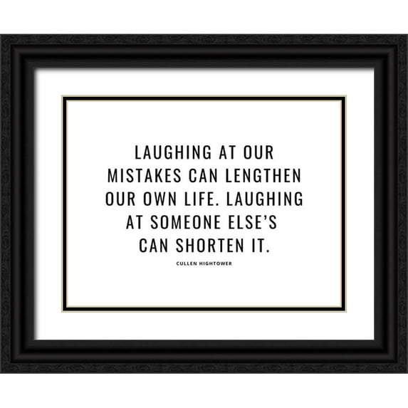 ArtsyQuotes 24x19 Black Ornate Wood Framed with Double Matting Museum Art Print Titled - Cullen Hightower Quote: Our Mistakes