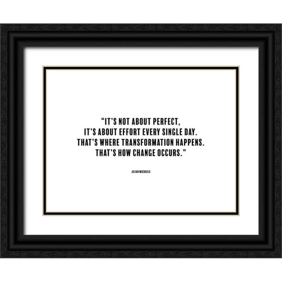 ArtsyQuotes 24x19 Black Ornate Wood Framed with Double Matting Museum Art Print Titled - Jilian Michaels Quote: Change