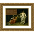 thumbnail image 1 of ArtsyQuotes 24x19 Gold Ornate Wood Framed with Double Matting Museum Art Print Titled - Bible Verse Quote John 20:16, Alexander Ivanov - The Appearance of Christ to Mary Magdalene, 1 of 4