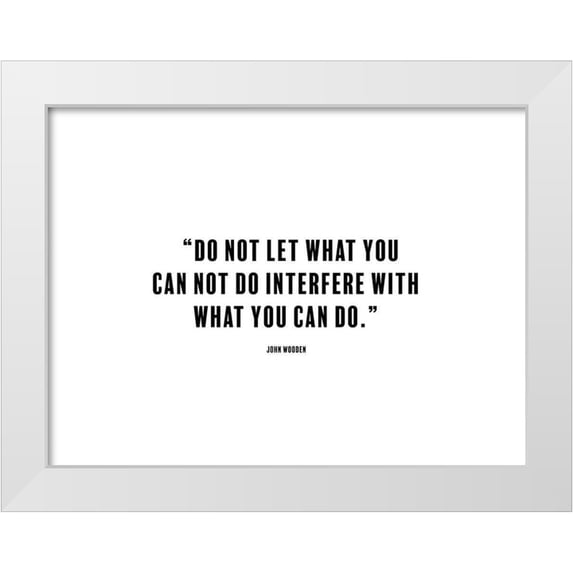 ArtsyQuotes 24x19 White Modern Wood Framed Museum Art Print Titled - John Wooden Quote: What You Can Do