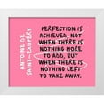 thumbnail image 1 of ArtsyQuotes 24x20 White Modern Wood Framed Museum Art Print Titled - Antoine de Saint-Exupéry Quote: Perfection is Achieved, 1 of 4