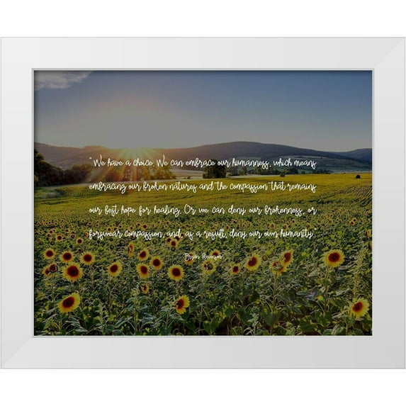 ArtsyQuotes 24x20 White Modern Wood Framed Museum Art Print Titled - Bryan Stevenson Quote: We Have a Choice
