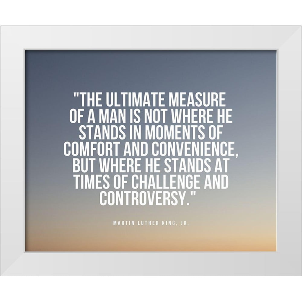 Motivational Martin Luther King Jr. Quote Canvas Print with White Frame