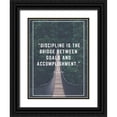 thumbnail image 1 of ArtsyQuotes 25x32 Black Ornate Wood Framed with Double Matting Museum Art Print Titled - Jim Rohn Quote: Bridge Between Goals, 1 of 4