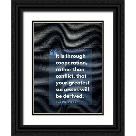 ArtsyQuotes 25x32 Black Ornate Wood Framed with Double Matting Museum Art Print Titled - Ralph Charell Quote: Greatest Successes