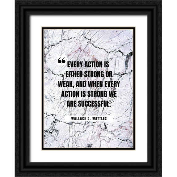 ArtsyQuotes 25x32 Black Ornate Wood Framed with Double Matting Museum Art Print Titled - Wallace D. Wattles Quote: Every Action