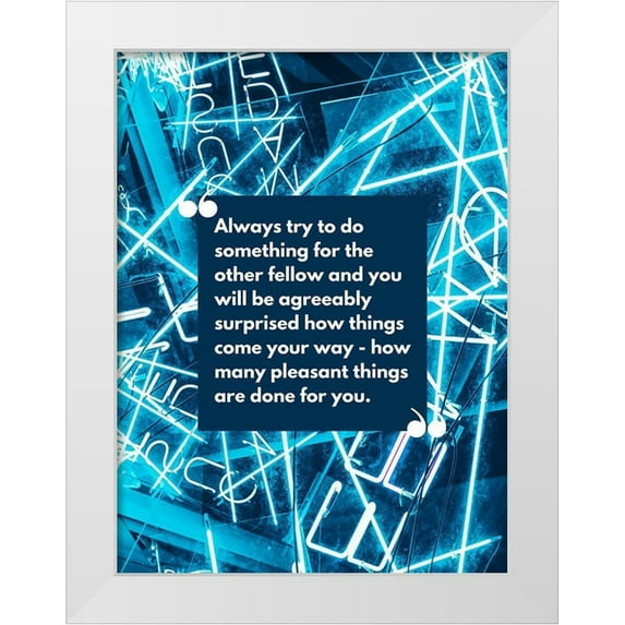 ArtsyQuotes 25x32 White Modern Wood Framed Museum Art Print Titled - Claude M. Bristol Quote: Try to do Something