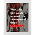 thumbnail image 1 of ArtsyQuotes 25x32 White Modern Wood Framed Museum Art Print Titled - Percy Bysshe Shelley Quote: Rule the Empire, 1 of 4
