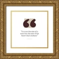thumbnail image 1 of ArtsyQuotes 26x26 Gold Ornate Wood Framed with Double Matting Museum Art Print Titled - Artsy Quotes Quote: Size of His Heart, 1 of 4