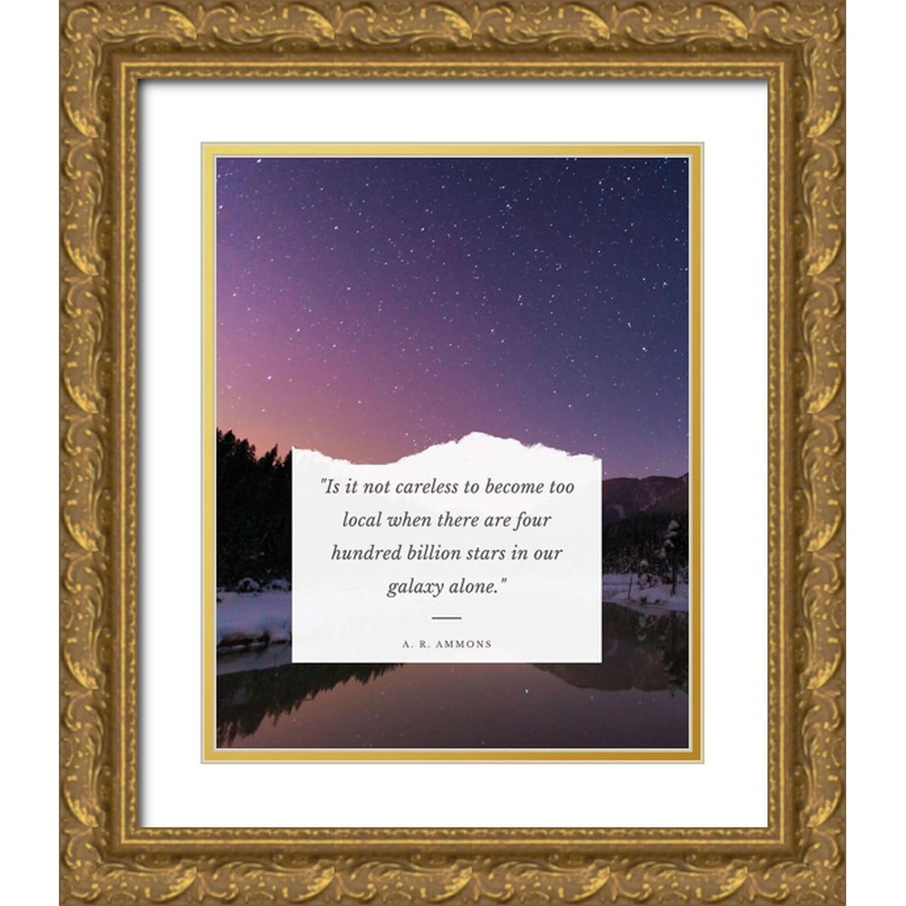 ArtsyQuotes 12x14 Black Modern Framed Museum Art Print Titled - A. R.  Ammons Quote: Our Galaxy - Walmart.com, image size:1000x1000
