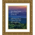thumbnail image 1 of ArtsyQuotes 26x32 Gold Ornate Wood Framed with Double Matting Museum Art Print Titled - Venerable Bede Quote: The Creator, 1 of 4