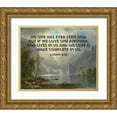 thumbnail image 1 of ArtsyQuotes 31x26 Gold Ornate Wood Framed with Double Matting Museum Art Print Titled - Bible Verse Quote 1 John 4:12, Albert Bierstadt - Lake Tahoe, 1 of 4