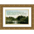 thumbnail image 1 of ArtsyQuotes 32x21 Gold Ornate Wood Framed with Double Matting Museum Art Print Titled - Bible Verse Quote Ephesians 4:32, Charles Francois Daubigny - The Ponds of Gylieu, 1 of 4