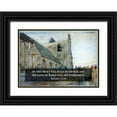 thumbnail image 1 of ArtsyQuotes 32x24 Black Ornate Wood Framed with Double Matting Museum Art Print Titled - Bible Verse Quote Matthew 16:18, John Ruskin - Abbeville Church of St Wulfran, 1 of 4